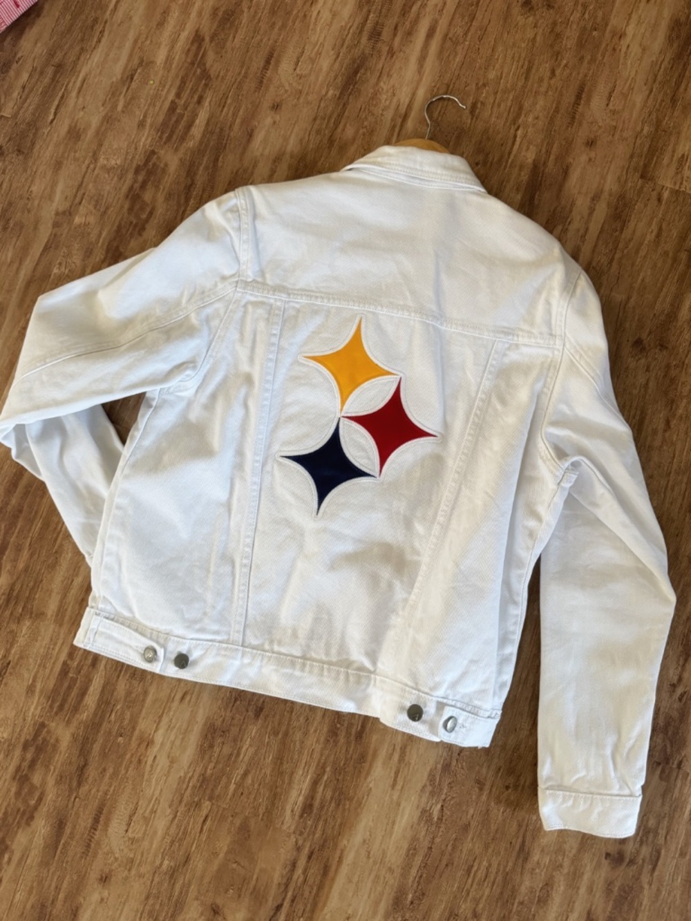 NEW Pittsburgh Steelers Womens Flair Denim Jacket Antigua Brand Steelers Logo - Picture 13 of 13